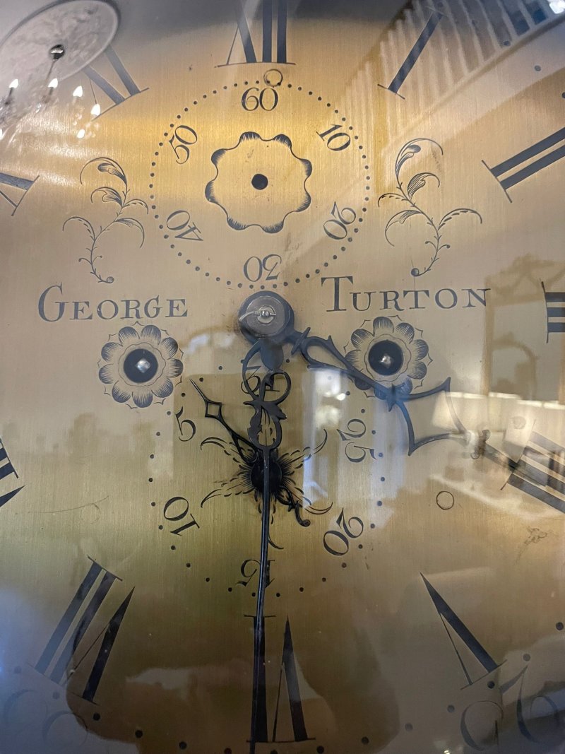 Rare 18th Century Large Antique George III Quality Oak Dresser with Rack and Longcase Clock - Image 12